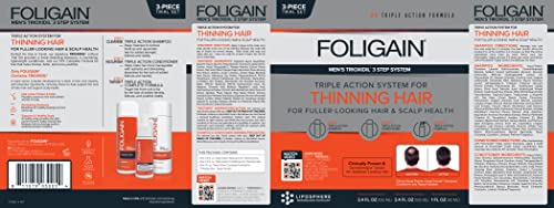 Foligain Triple Action Hair Loss System For Men with 10% Trioxidil