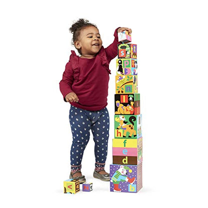 Melissa & Doug English Alphabet Nesting and Stacking Blocks (LC) | Developmental Toy | Blocks & Building | 2+ | Gift for Boy or Girl