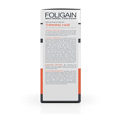 Foligain Triple Action Hair Loss System For Men with 10% Trioxidil