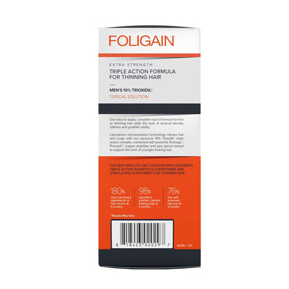 Foligain Mens HAIR REGROWTH TREATMENT with 10% Trioxidil 2 oz