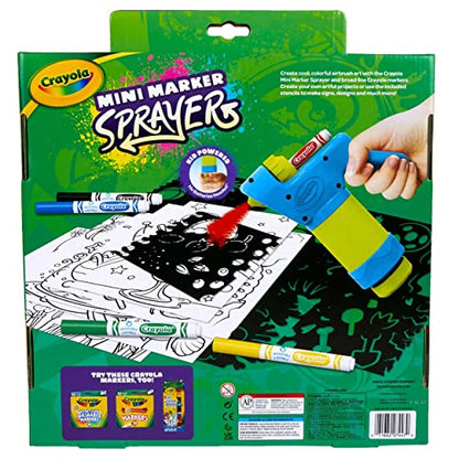 CRAYOLA Mini Marker Sprayer, Marker Airbrush Kit, Gift for Kids