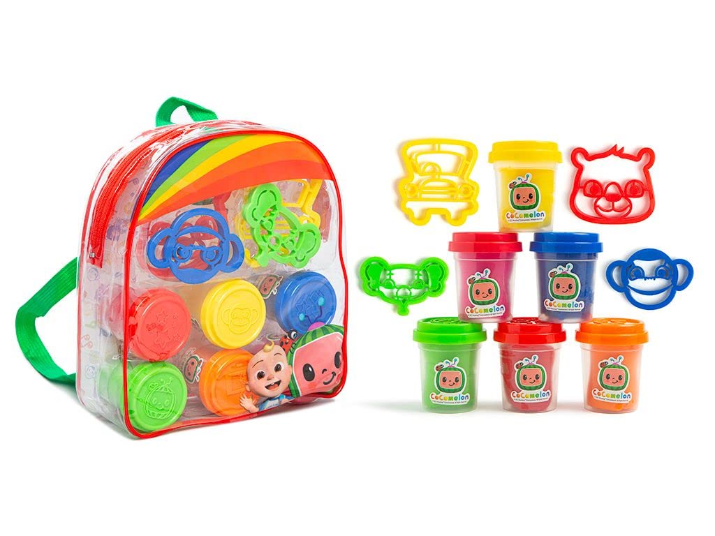 CoComelon Plasticine Backpack Set with Dough Cutters